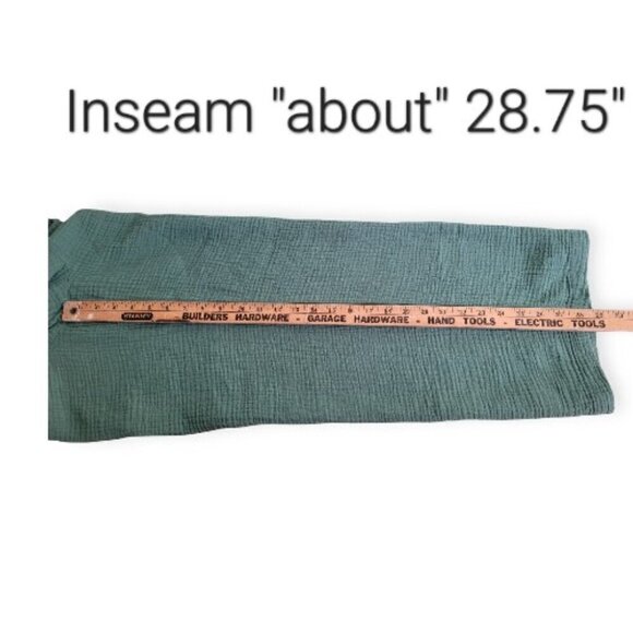 Cuddl Duds fresh green 100% cotton cozy comfy stretch-waist lounge pants size M - Picture 5 of 10